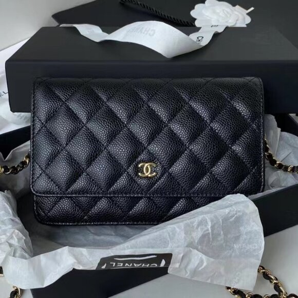 Chanel Wallet on Chain WOC Grained Calfskin Shoulder Bag - Picture 1 of 7